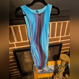 Motel Rocks Blue and Purple Dress